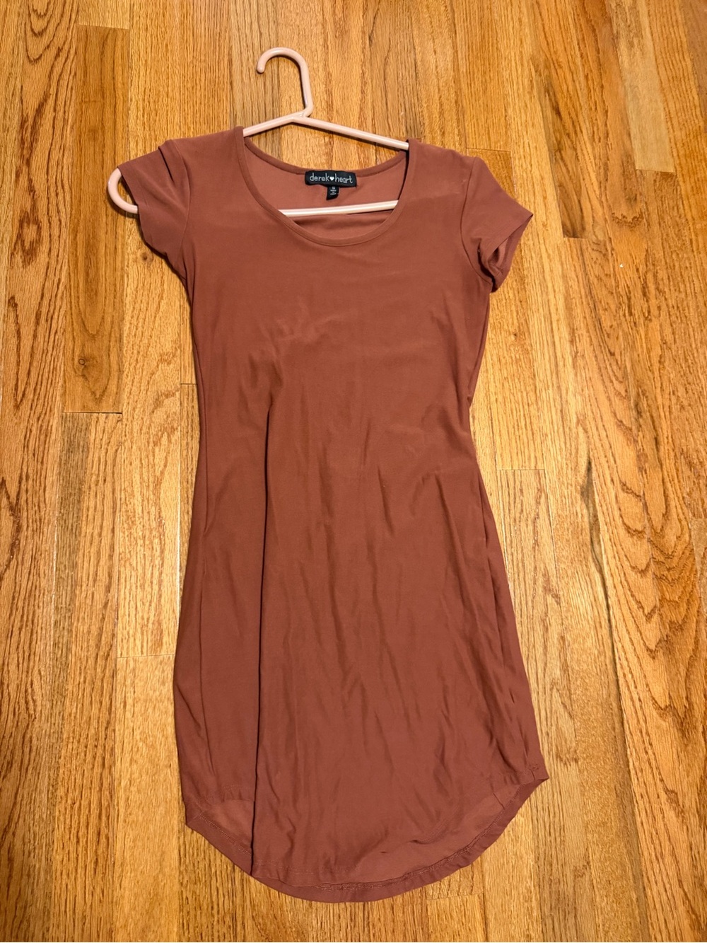 Derek Heart Dusty Rose Scoop Neck Knit Dress